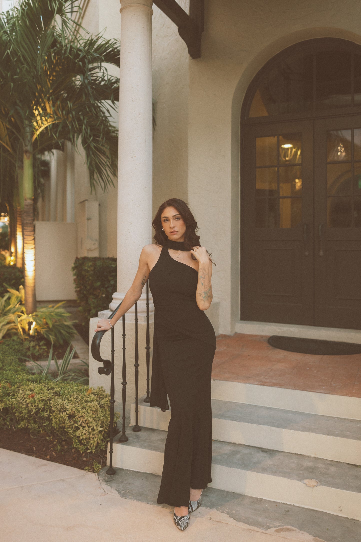 Sara Top with Chiffon Scarf